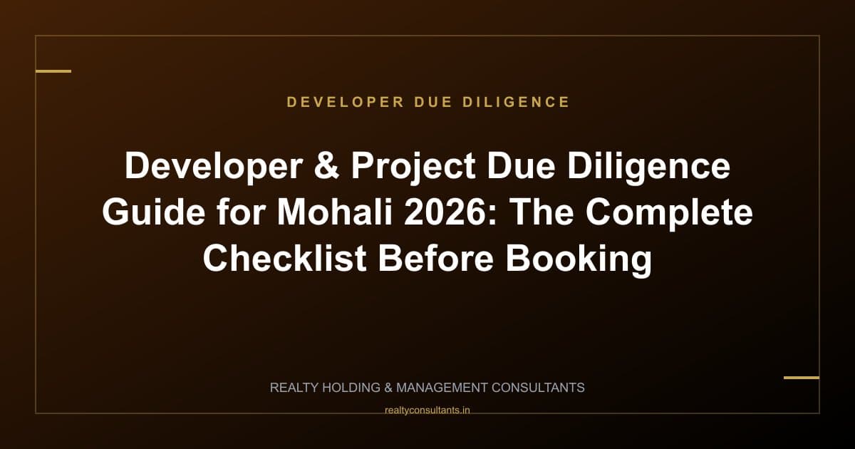 Developer & Project Due Diligence Guide for Mohali 2026: The Complete Checklist Before Booking