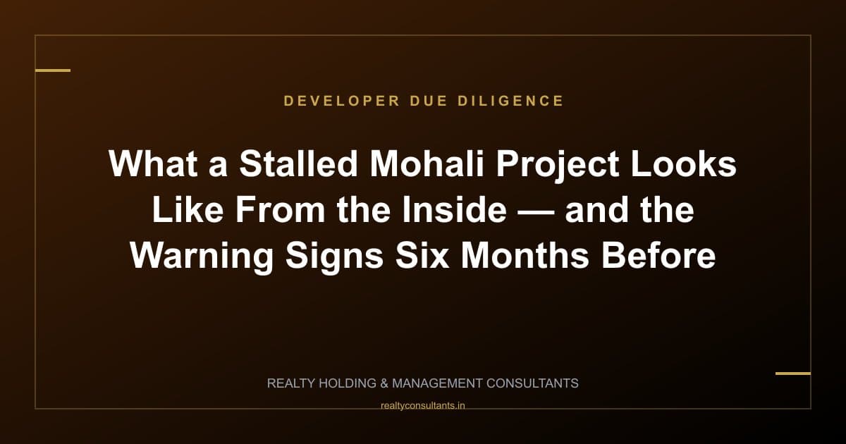 What a Stalled Mohali Project Looks Like From the Inside — and the Warning Signs Six Months Before