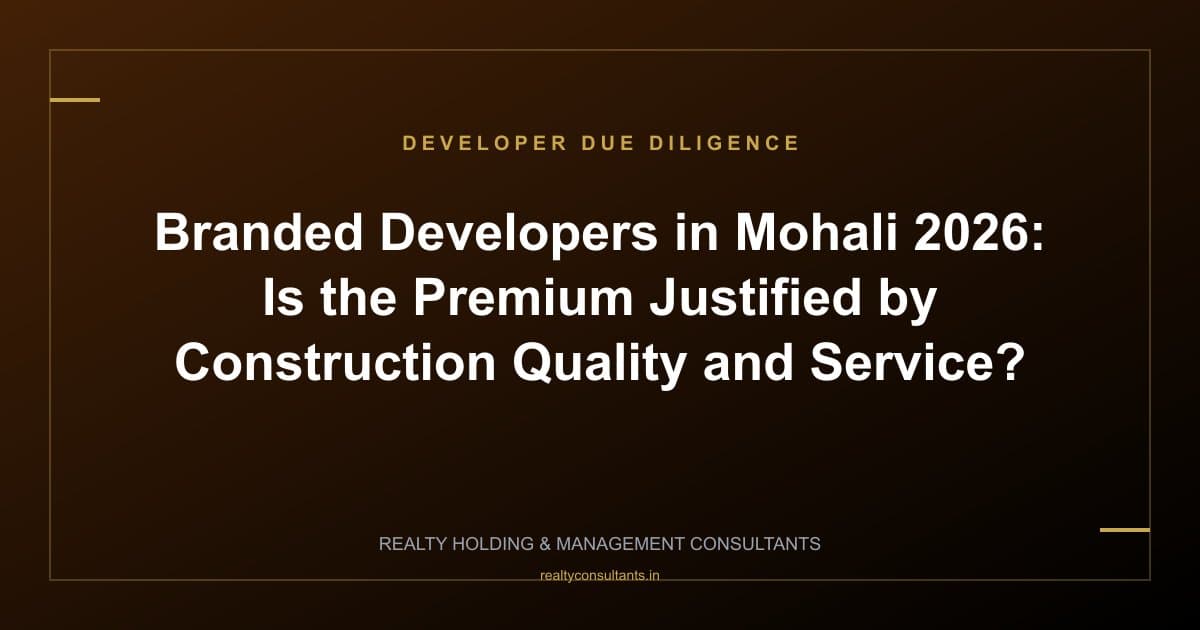 Branded Developers in Mohali 2026: Is the Premium Justified by Construction Quality and Service?