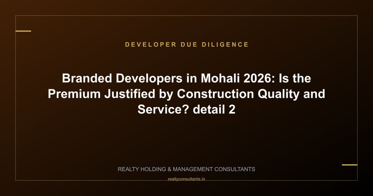 Branded Developers in Mohali 2026: Is the Premium Justified by Construction Quality and Service? - context image 2
