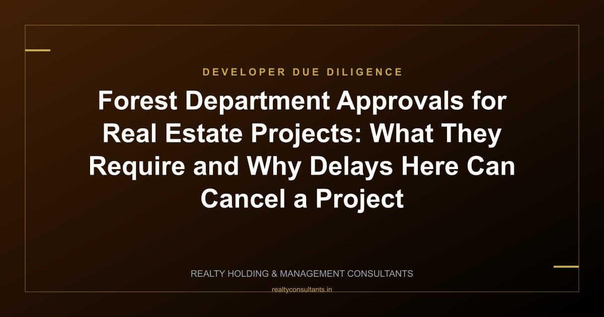 Forest Department Approvals for Real Estate Projects: What They Require and Why Delays Here Can Cancel a Project