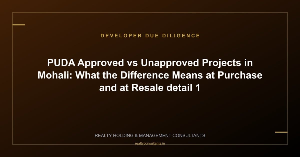 PUDA Approved vs Unapproved Projects in Mohali: What the Difference Means at Purchase and at Resale - context image 1