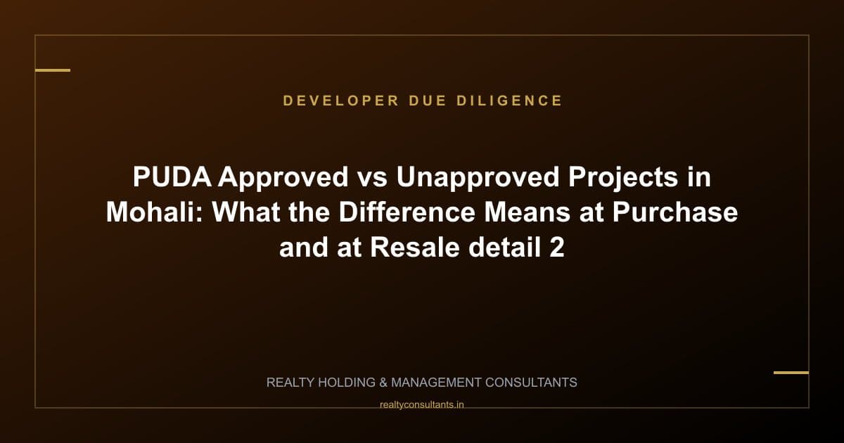 PUDA Approved vs Unapproved Projects in Mohali: What the Difference Means at Purchase and at Resale - context image 2