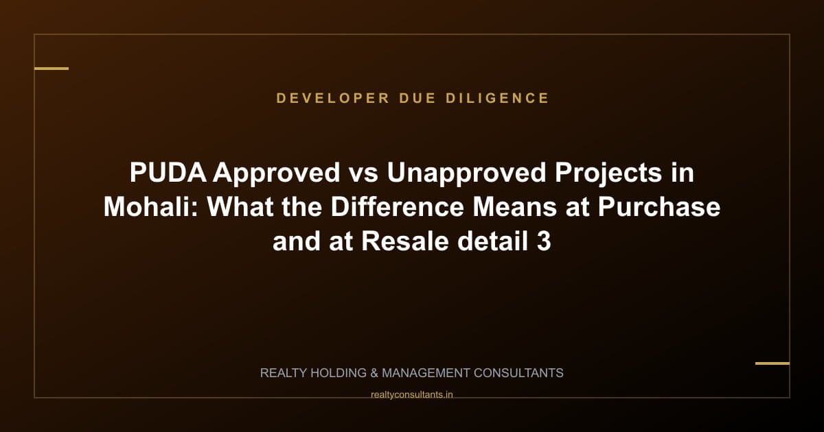 PUDA Approved vs Unapproved Projects in Mohali: What the Difference Means at Purchase and at Resale - context image 3