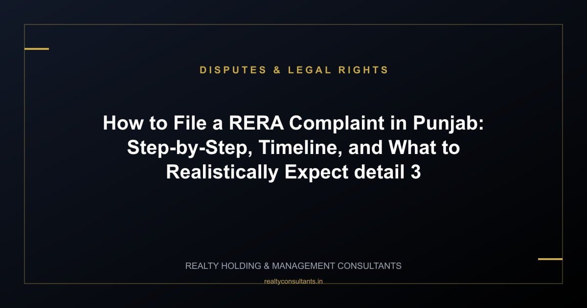 How to File a RERA Complaint in Punjab: Step-by-Step, Timeline, and What to Realistically Expect - context image 3
