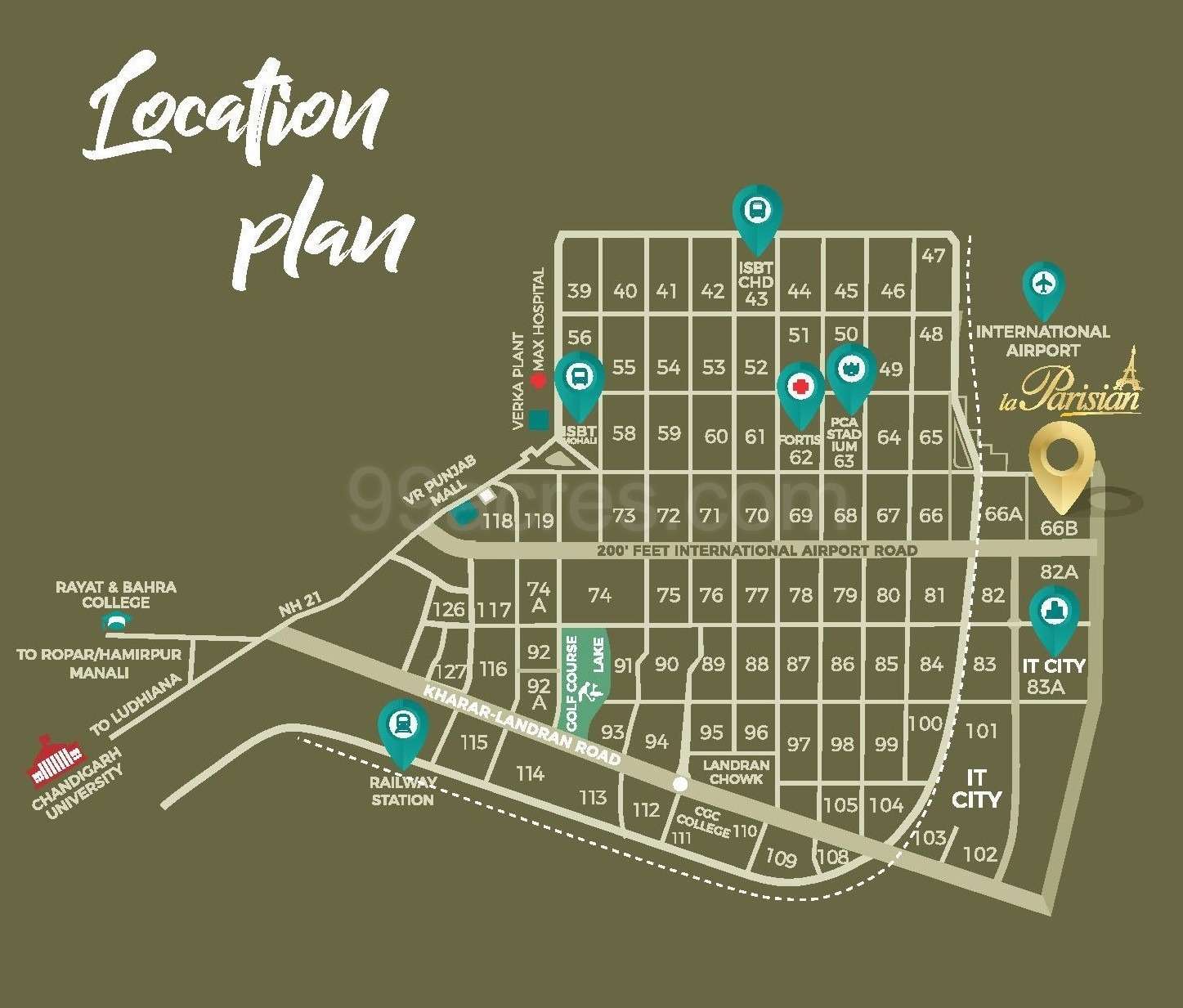 Ambika La Parisian Mohali | 2/3/4 BHK Sector 66B IT City 4 - Property Gallery Image | Realty Holding & Management Consultants