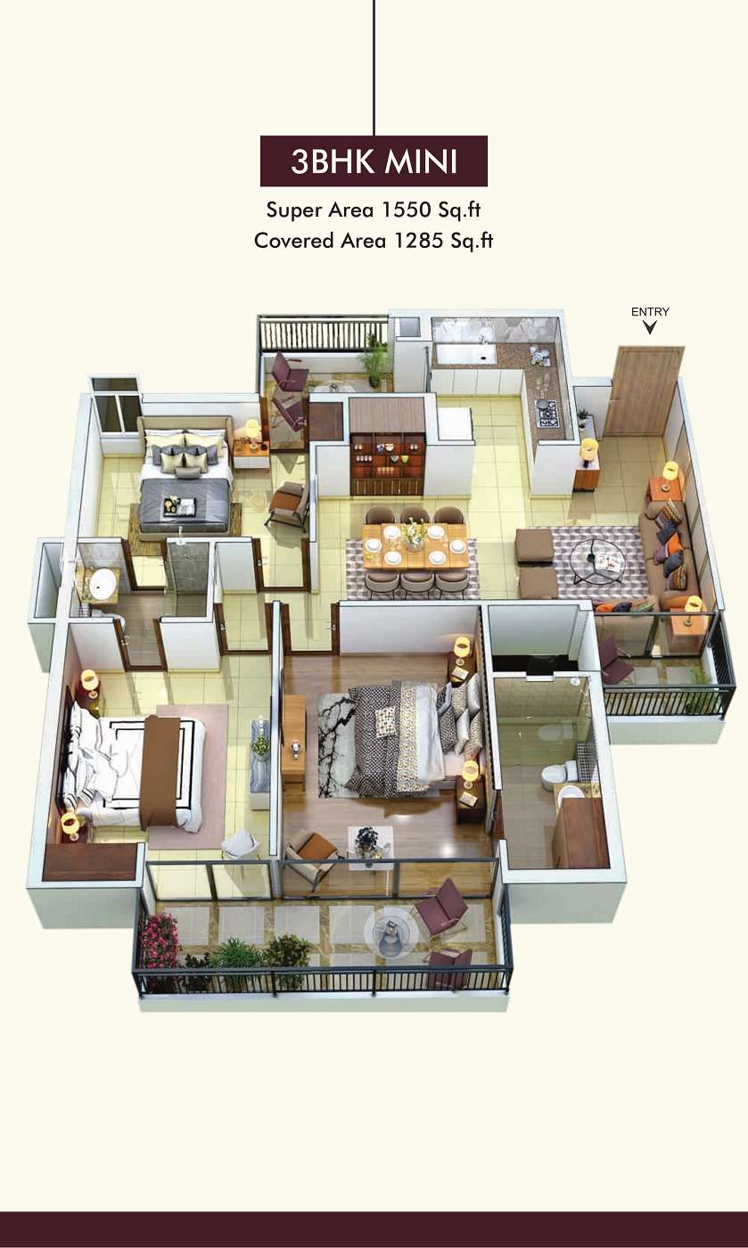 The Medallion, Sector 82-A (IT City), Mohali — 3 BHK, 3+1 BHK and 4 BHK High-Rise Apartments with Penthouses on 200-ft Airport Road 1 - Property Gallery Image | Realty Holding & Management Consultants