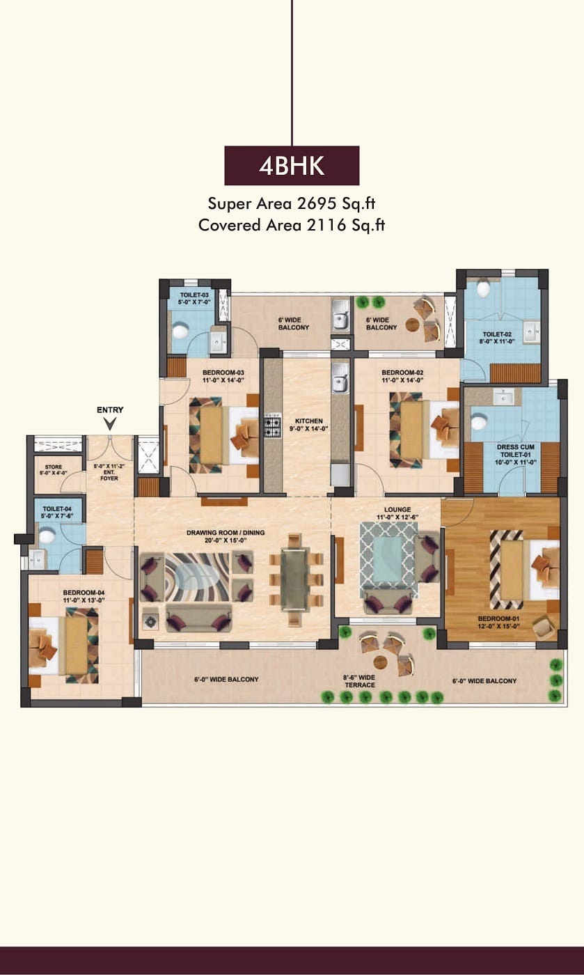 The Medallion, Sector 82-A (IT City), Mohali — 3 BHK, 3+1 BHK and 4 BHK High-Rise Apartments with Penthouses on 200-ft Airport Road 4 - Property Gallery Image | Realty Holding & Management Consultants