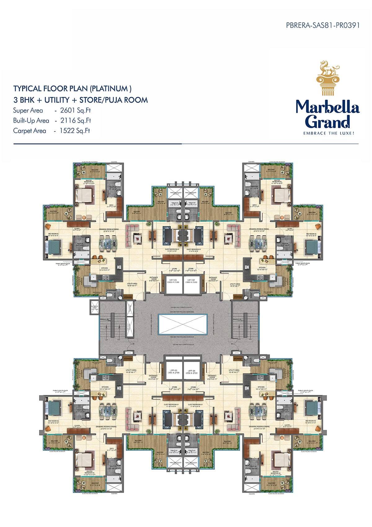 Marbella Grand Mohali | 3+1/4+1 BHK IT City Sector 82A 2 - Property Gallery Image | Realty Holding & Management Consultants