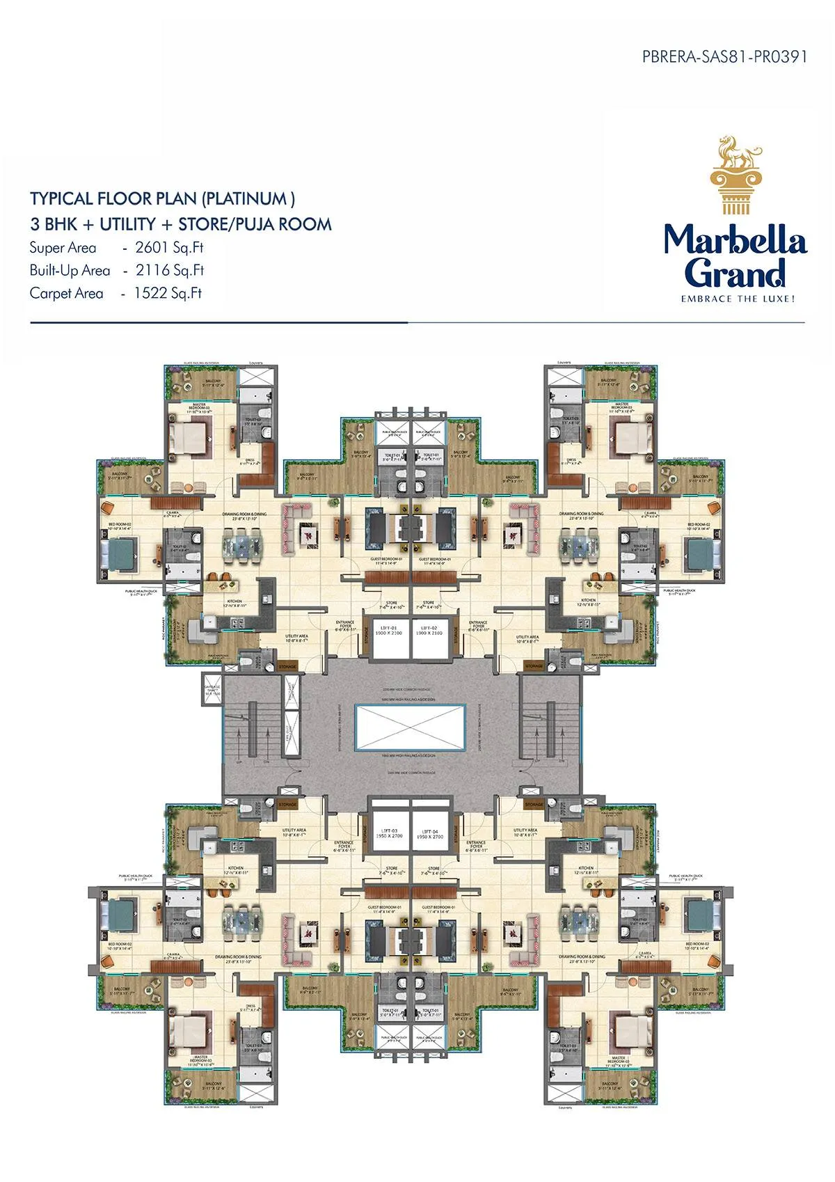 Marbella Grand Mohali | 3+1/4+1 BHK IT City Sector 82A - Amenities